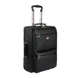 Rioni Signature Black 25-inch Wheeled Upright Suitcase