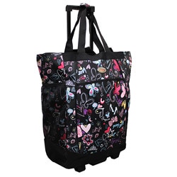 Olympia 20-inch Butterfly Rolling Shopper Tote
