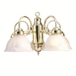 Woodbridge Lighting Basic 5-light Polished Brass Marble Glass Chandelier