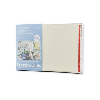 Strathmore White with Red Deckle Greeting Cards (Pack of 50)