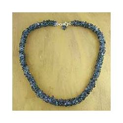 Iolite 'Blue Shadows' Beaded Necklace (India)