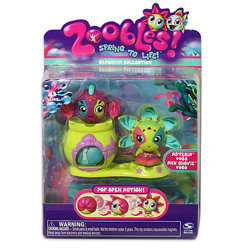 Spinmaster Zoobles Starfish and Fish Happitat Plastic Collectible Toy