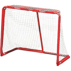 Mylec Pro Style Jr. Bright Red Heavy-gauge Steel Hockey Goal with Net