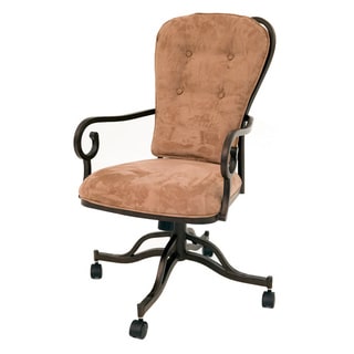 Magnolia Moccasin Suede Polyester Dining Caster Chair