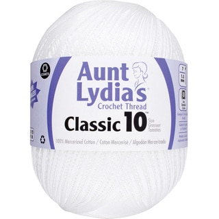 Aunt Lydia's Size 10 White Cotton Jumbo Crochet