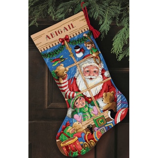 Gold Collection Santa's Toys Stocking Counted Cross Stitch Kit