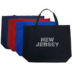 Los Angeles Pop Art 'New Jersey' Cotton Shopping Tote