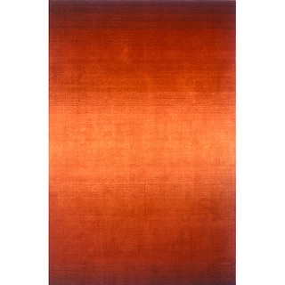 Manhattan Ombre Orange Hand-Loomed Wool Rug (9'6 x 13'6)