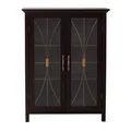 Veranda Bay Dark Espresso 2 Door Floor Cabinet by Elegant Home Fashions