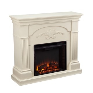 Gracewood Hollow Glancy Ivory Electric Fireplace