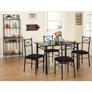 Simple Living Valencia 6-piece Metal Dining Set with Baker's Rack