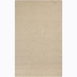 Artist's Loom Hand-tufted Contemporary Solid Wool Rug (4'x6')