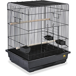 Prevue Pet Products Square Roof Black Parrot Cage