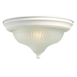 Woodbridge Lighting Basic 1-light White Swirl Glass Flush Mounts (Pack of 6)