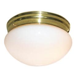 Woodbridge Lighting Basic 2-light Polished Brass Mushroom Glass Flush Mount (Pack of 6)