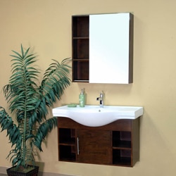 Gladwin Medium Walnut Single Bathroom Vanity