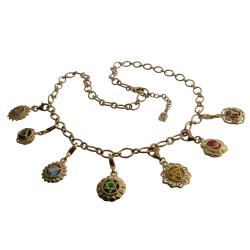Gold Vermeil Chakra Mini Charm Necklace (Thailand)