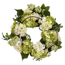 Round 22-inch Hydrangea Wreath