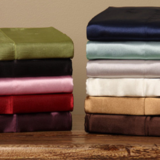 Set of Two Silky 100-percent Satin Standard-size Pillowcases