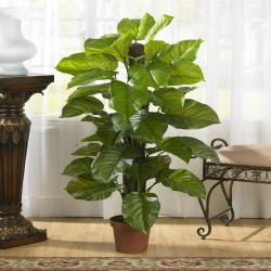 Large 52-inch Leaf Philodendron Silk Plant (Real Touch)