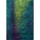 Stella Peacock/ Lime Abstract Shag Rug (3'9 x 5'6)