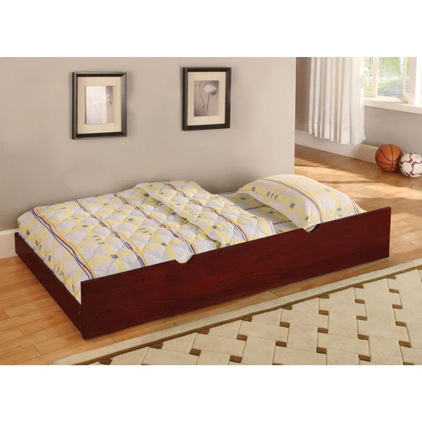 Furniture of America Ava Transitional Brown Twin Solid Wood Trundle