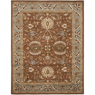 Safavieh Handmade Heritage Timeless Traditional Brown/ Blue Wool Rug (7'6 x 9'6)