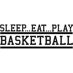Design on Style 'Sleep Eat Play Basketball' Vinyl Wall Art Quote