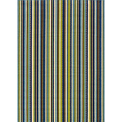 Blue and Brown Outdoor Area Rug (8'6 x 13)