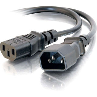 C2G 6ft 16 AWG 250 Volt Computer Power Extension Cord (IEC320C14 to I