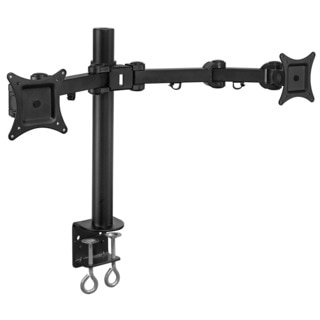 Dual Arm Articulating Monitor Desk Mount for 27-inch Displays