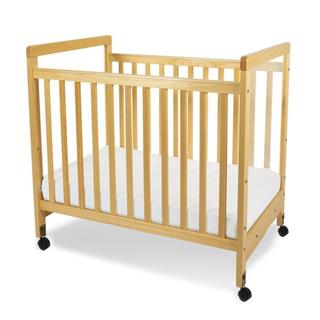 Foundations SafetyCraft Compact Fixed Side Clearview Crib in Natural