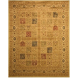 Ivory Traditional Oriental Magnificent Panel Tabriz Rug (8'10 x 11'10)