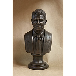 Bronze Finished Bonded Marble Bust of Ronald Reagan