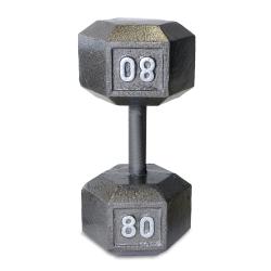 CAP Barbell 80-pound Cast Iron Hex Dumbbell