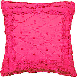 Pretty Pink Ruffled Decorative Pillow