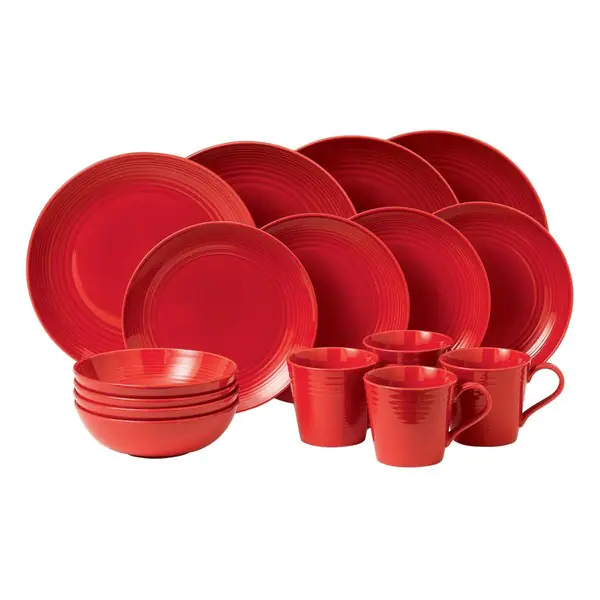 Gordon Ramsay by Royal Doulton Maze Chilli Red 16-piece Dinnerware Set (Service for 4)