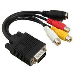 Insten VGA to S-Video/ 3 RCA PVC Adapter