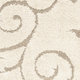 Safavieh Florida Shag Scrollwork Cream/ Beige Rug (3'3 x 5'3)