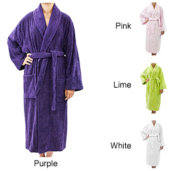 Leisureland Women's Luxury Cotton Terry Velour Robe