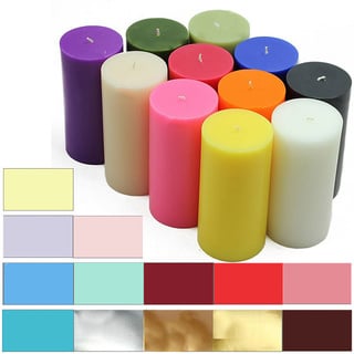 3x6 Inch Pillar Candles (Pack of 12)