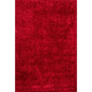 Caldera Hand-tufted Red Shag Rug (5' x 7'6)