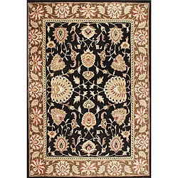 Alliyah Handmade Black Oriental New Zealand Blend Wool Rug (9' x 12')