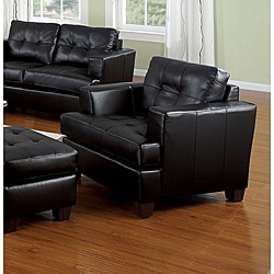 Black Bonded Leather Chair