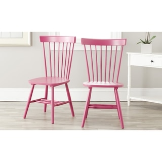 Safavieh Country Classic Dining Country Lifestyle Spindle Back Raspberry Side Chairs (Set of 2)