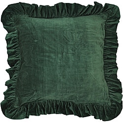 Cottage Home Green Cotton Velvet Euro Pillow Sham
