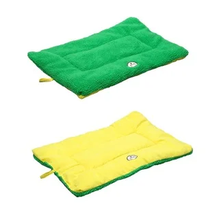 Pet Life 'Eco-Paw' Dual Sided Reversible Green/ Yellow Pet Bed