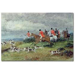 Randolph Caldecott 'Fox Hunting in Surrey' Canvas Art