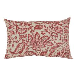 Pillow Perfect Red/ Tan Damask Throw Pillow