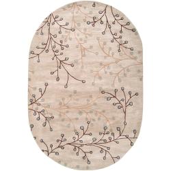 Handcrafted Tulsa Floral Wool Rug (6' x 9')